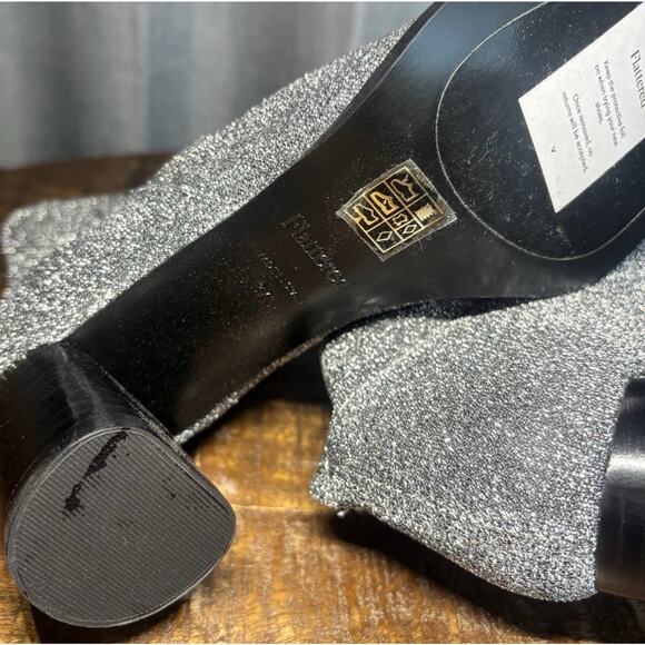 Flattered Women’s Silver Glitter Margret Textile Ankle Boots Size 37 US 7 - Picture 11 of 16